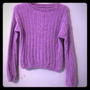 Lavender chenille sweater